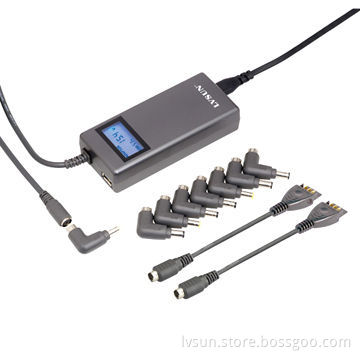Classic Universal Laptop AC Adapter with LCD Display, Have Charging Separate Battery Function